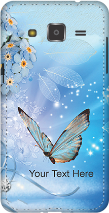 Samsung Galaxy J2 Blue Butterfly Mobile Cover - Samsung Galaxy J2 Ka Cover (284x426), Png Download