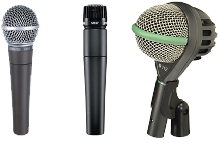 Microphone Transparent Types Of Microphone Png - Shure Sm57 + X2u Dynamic Microphone Digital Bundle (500x350), Png Download