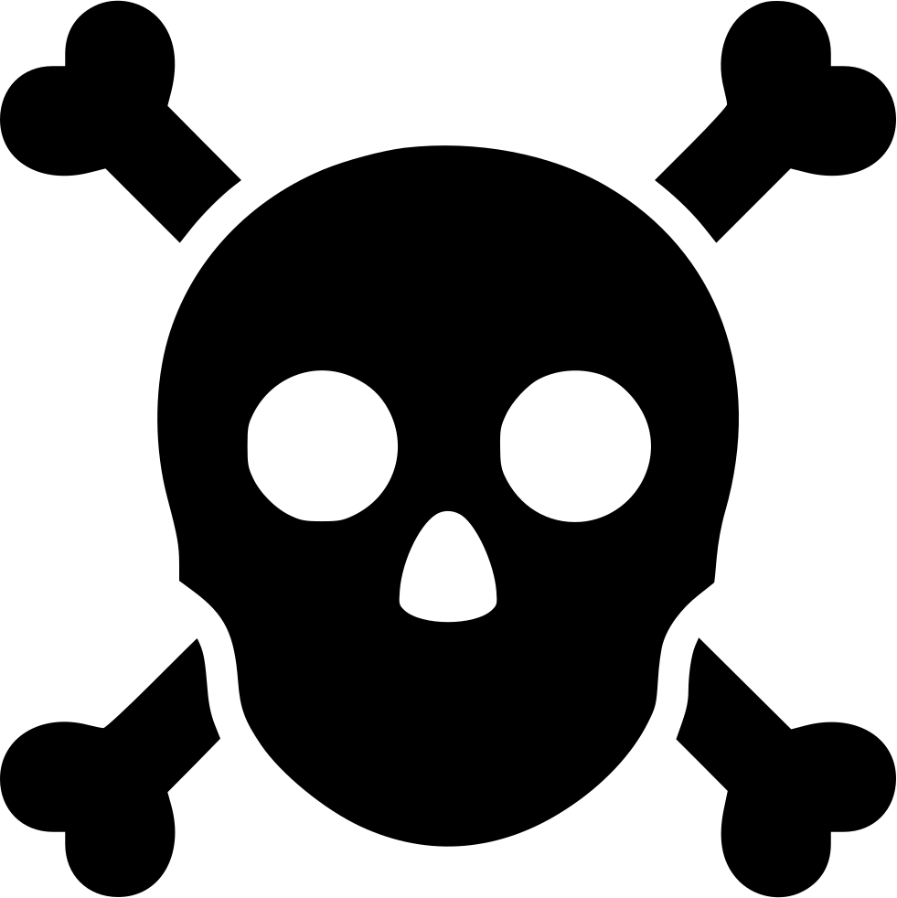 Skull Crossbones Anatomy Warning Poison Comments - Skulls (981x982), Png Download