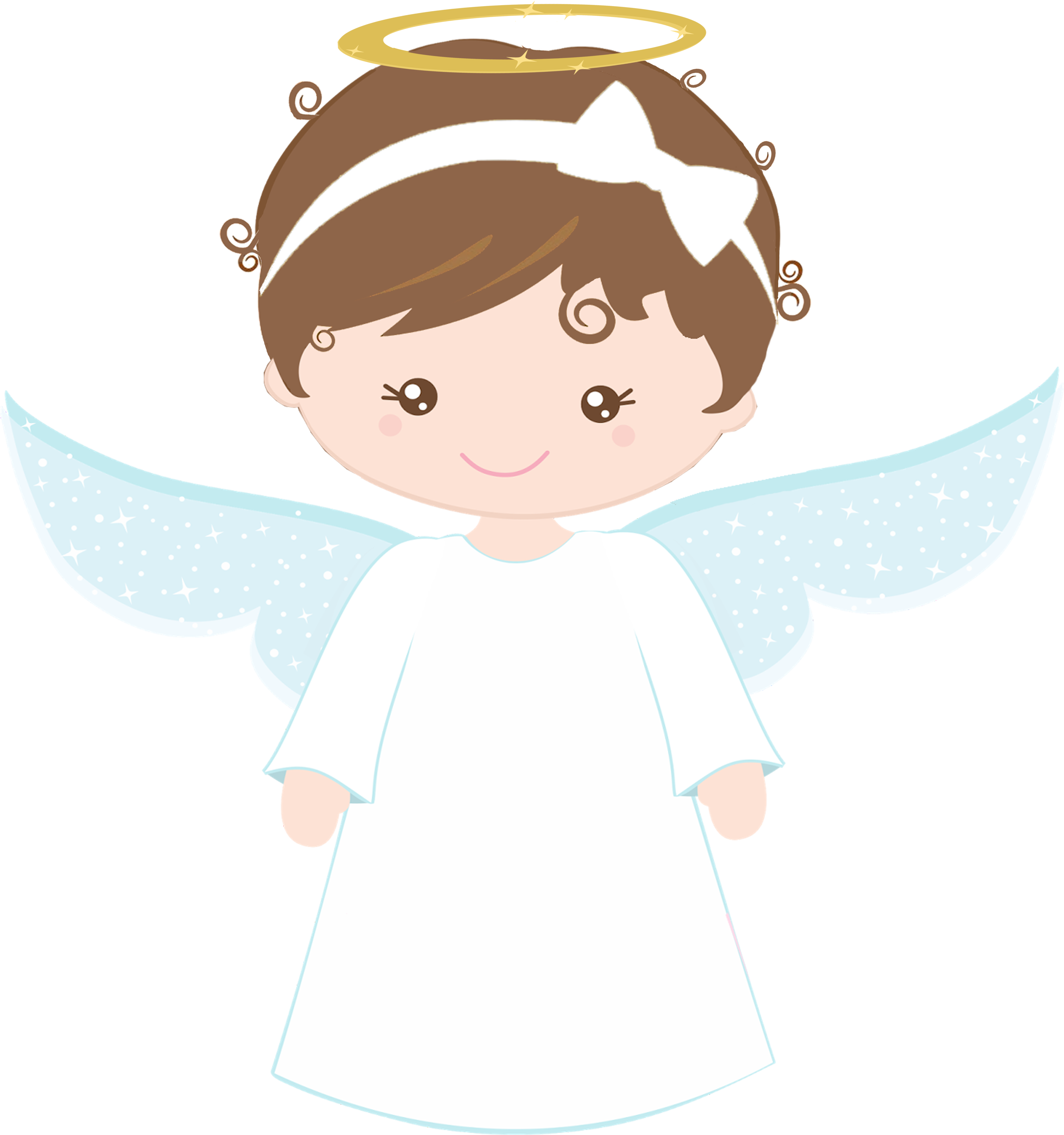 Anjo Menina Cute - Boy Angel Clipart Png (5924x6666), Png Download