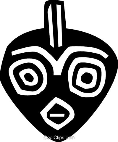 African Tribal Mask - African Tribal Mask Vector Png (399x480), Png Download