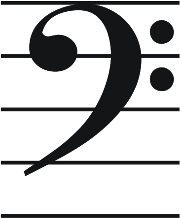 The Bass Clef - Bass Clef (397x468), Png Download