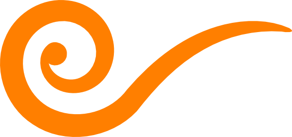 Clip Freeuse Download Free Line Clipart - Orange Swirl Clip Art (600x282), Png Download