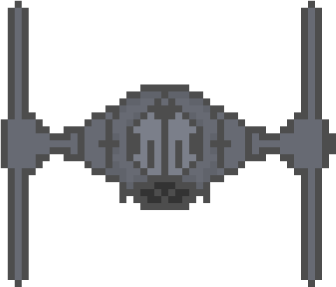 Tie Fighter - Tie Fighter Pixel Png (530x480), Png Download