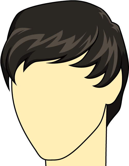 How To Draw Male Hairstyle - Hair Draw Png (1000x642), Png Download