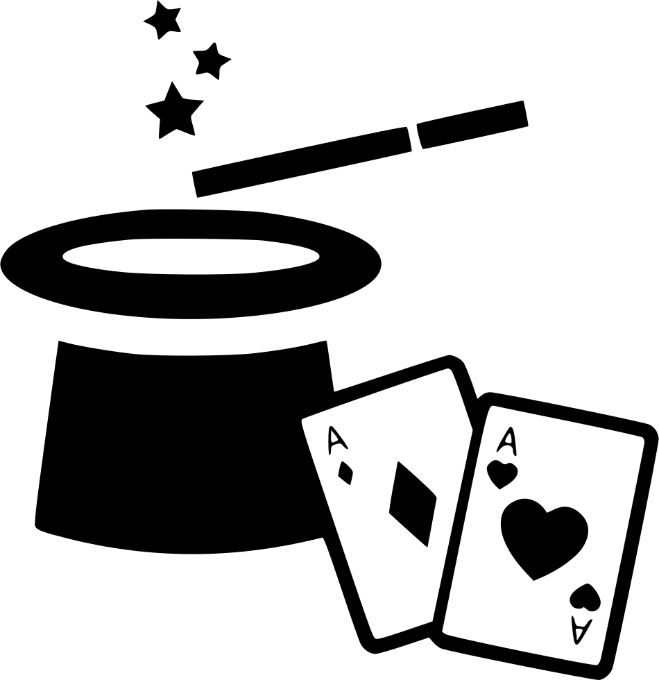 Magic Card Hat Wand Cards Svg Png Icon Free Download - Magician Hat With Cards (950x980), Png Download