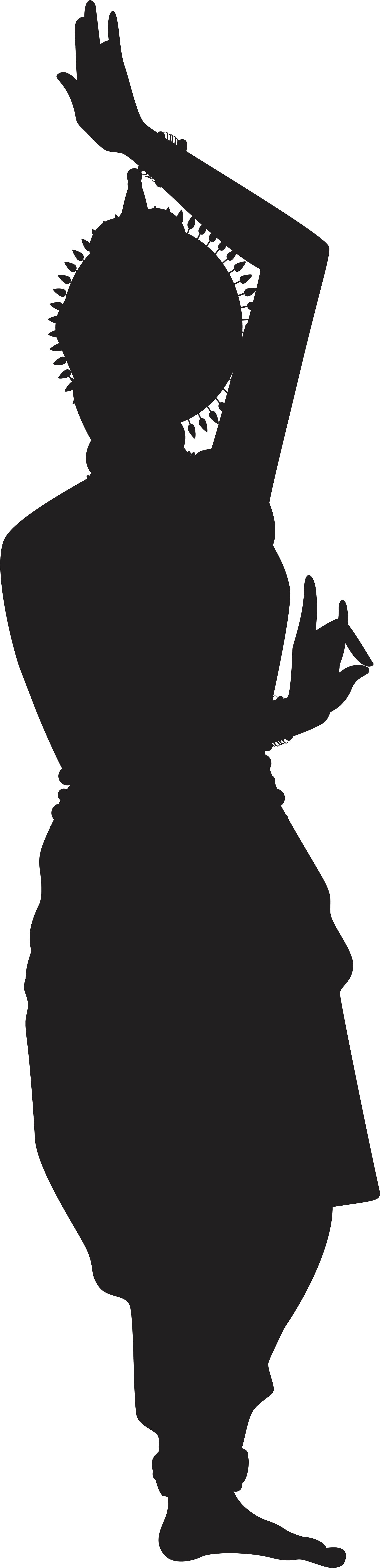 Indian Dancer Png Black And White (2047x8000), Png Download