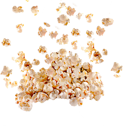 Clipart Popcorn Png - Transparent Background Popcorn Png (600x411), Png Download