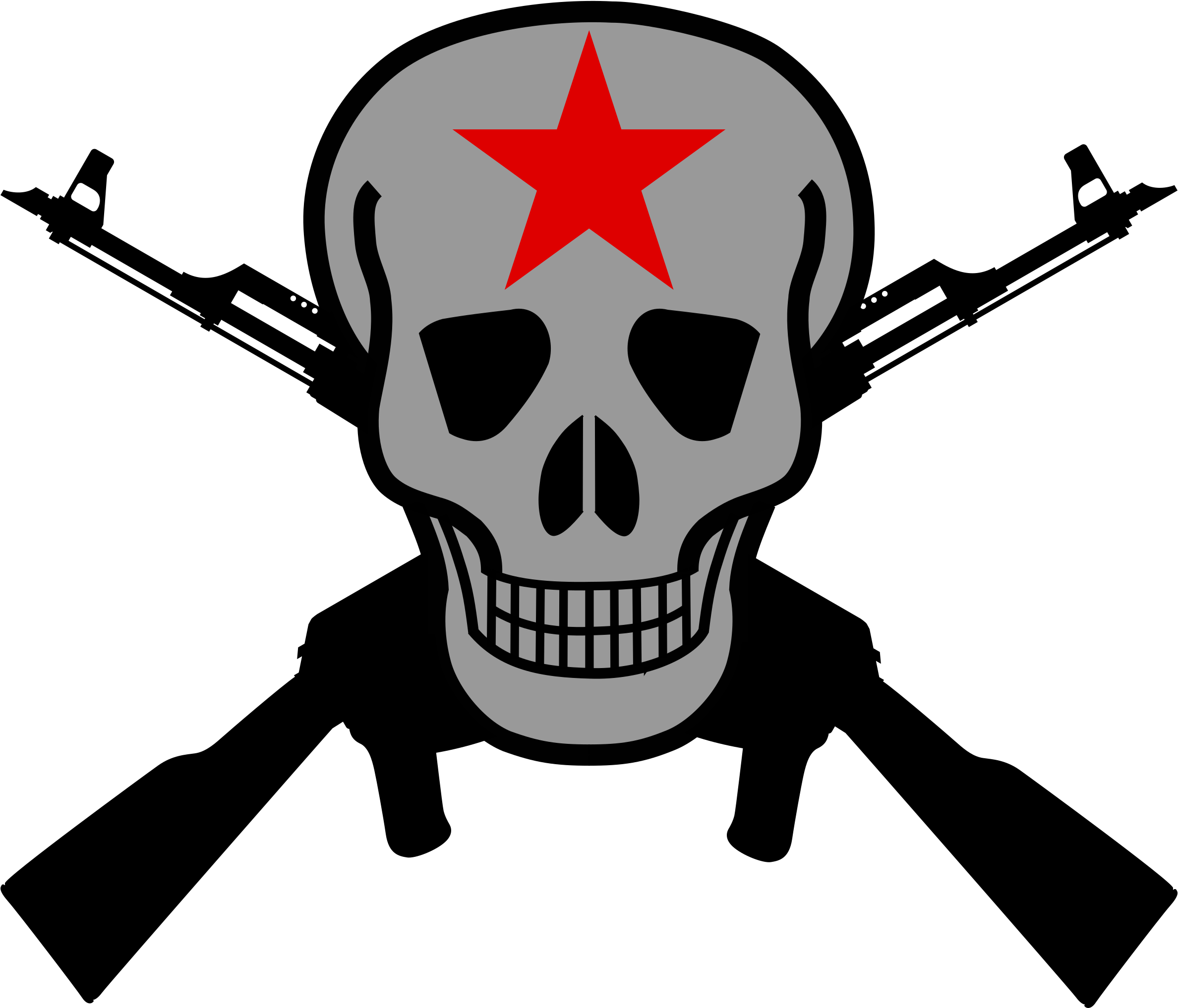 Cross Rifle Png - Skull And Crossbones (2400x2400), Png Download