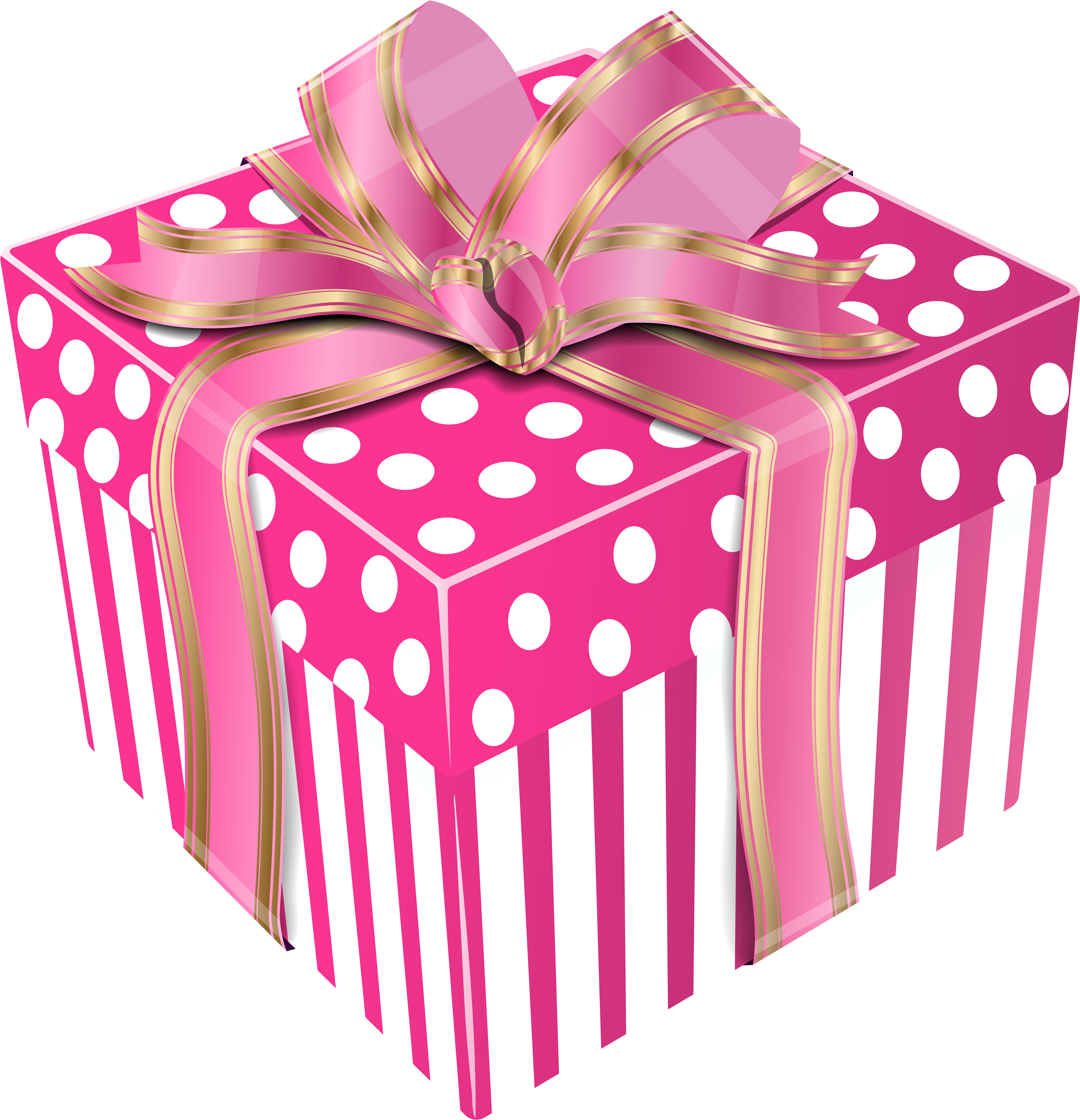 Clipart Present Pink Gift (7723x8000), Png Download