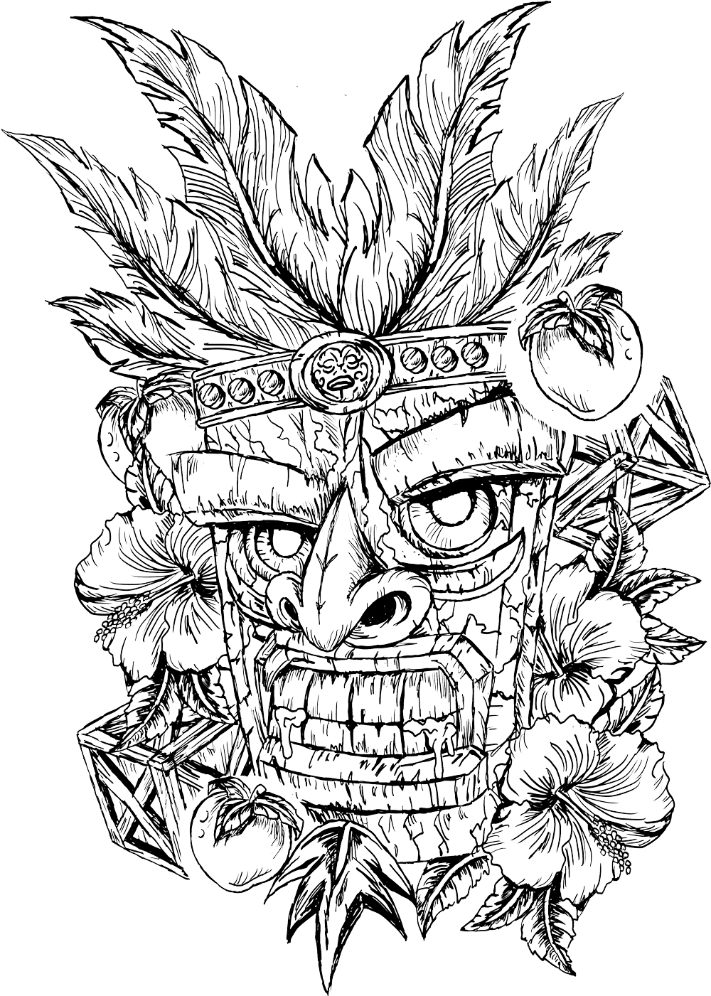 Aku Aku - Crash Bandicoot (1020x1400), Png Download