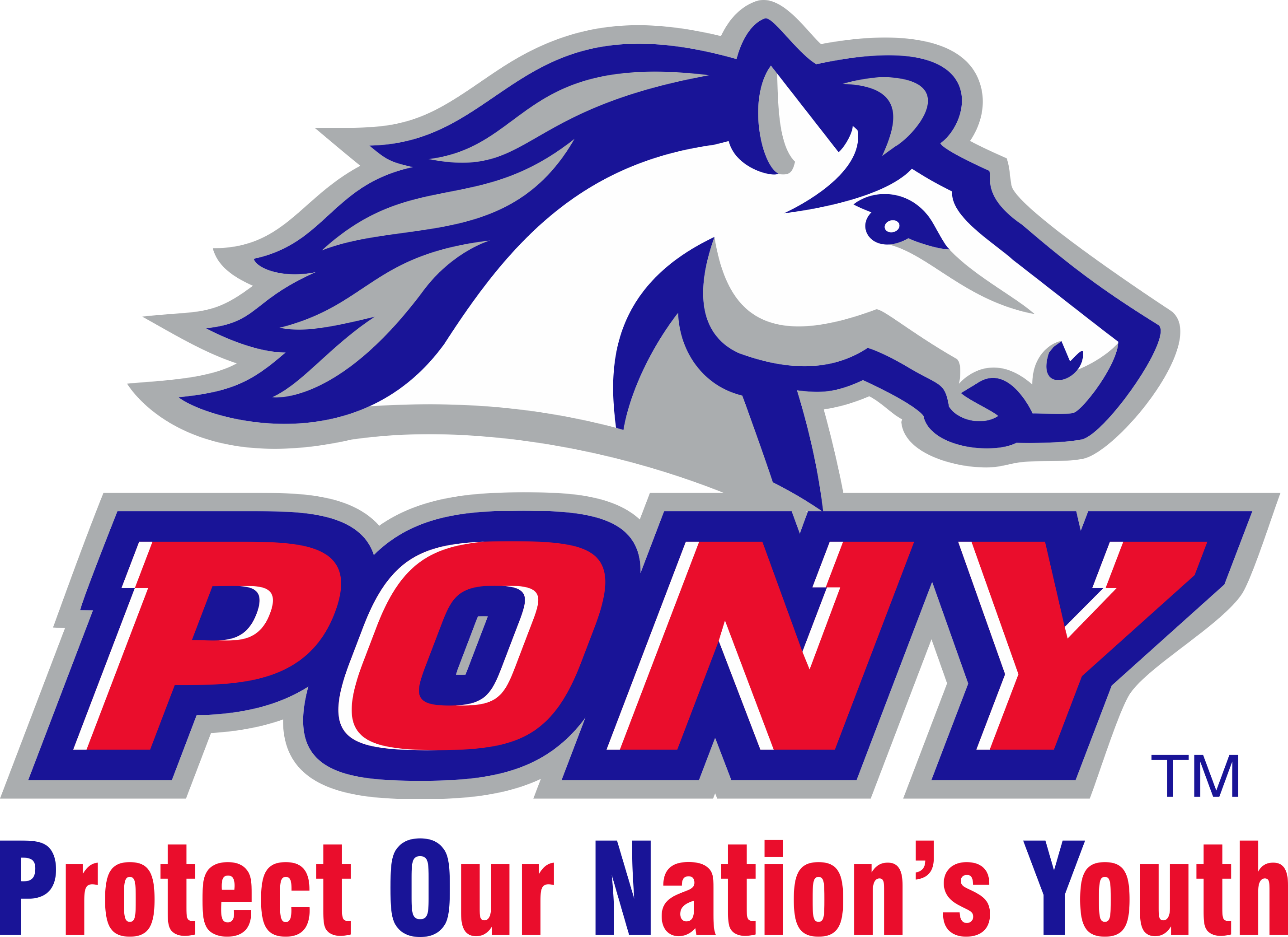 Pony League Logo (2850x2075), Png Download