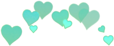 Heart Pastel Heartcrown Cute Green Report Abuse - Heart Crown Png Blue (500x317), Png Download