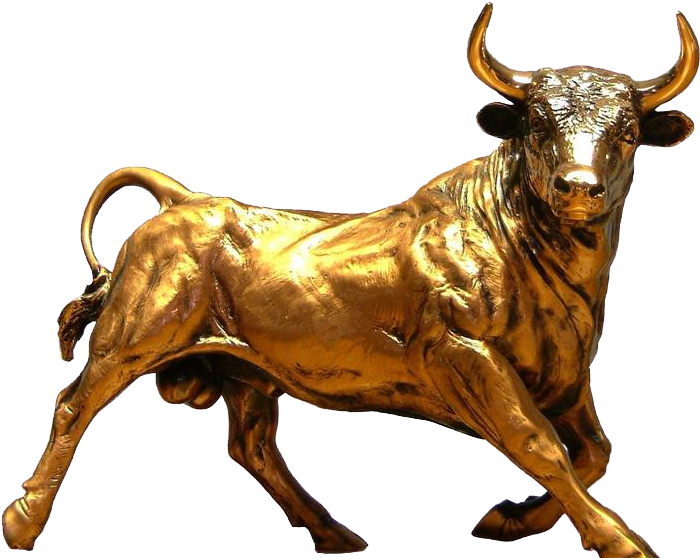 Bull - Eagle - Metal Bull Png (706x562), Png Download