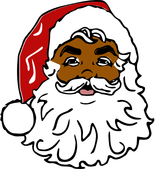Clip Arts Related To - Black Santa Png (546x594), Png Download