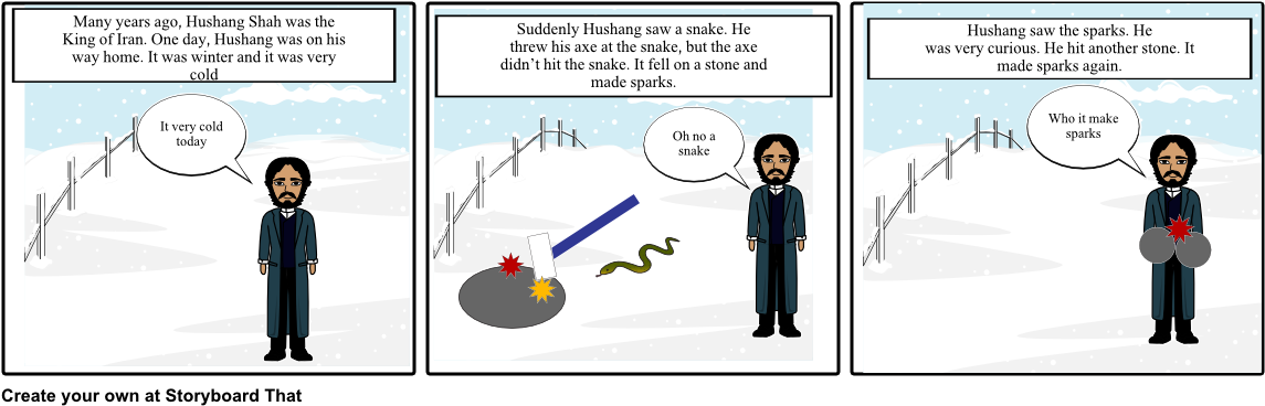 Who Discoverd The Fire - Cartoon (1164x385), Png Download