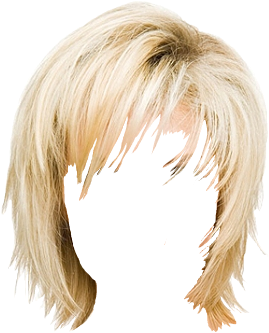 Blonde Hair Wig Png Jpg Transparent Stock - Shoulder Length Razored Haircuts (440x570), Png Download