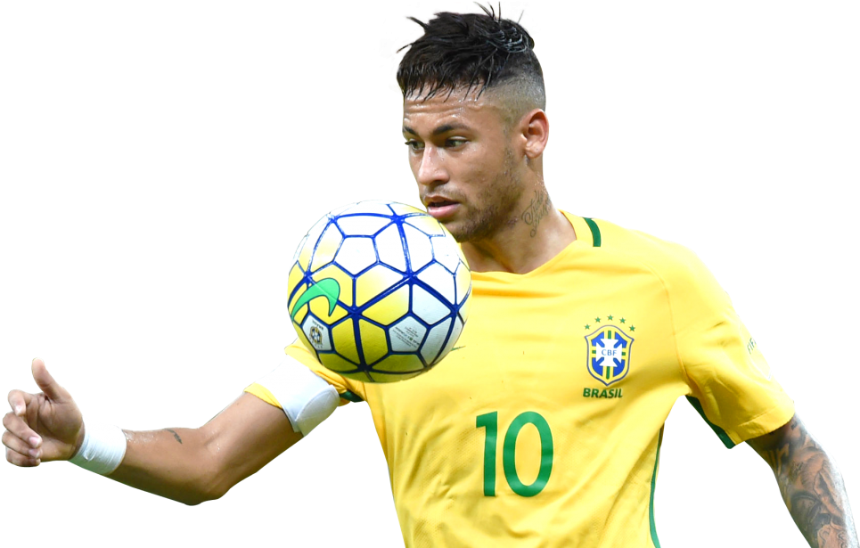 Brazil Player Free Vector Download - Neymar .png (1024x627), Png Download