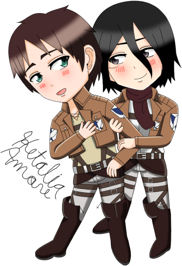 X Mikasa Chibies By - Anime (720x942), Png Download