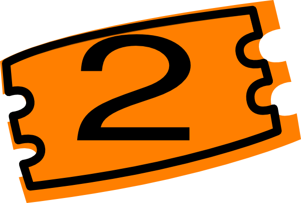 2 Ticket Clip Art At Clker - Ticket Clipart (600x404), Png Download