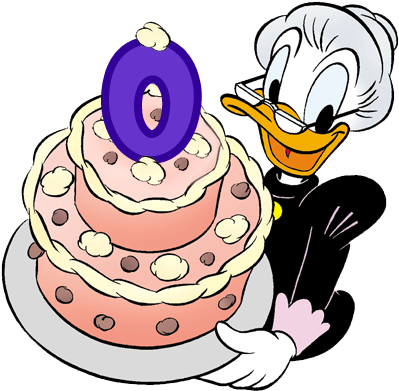 Disney Gifs Grandma Duck - Юбилей 70 Лет Женщине (600x400), Png Download
