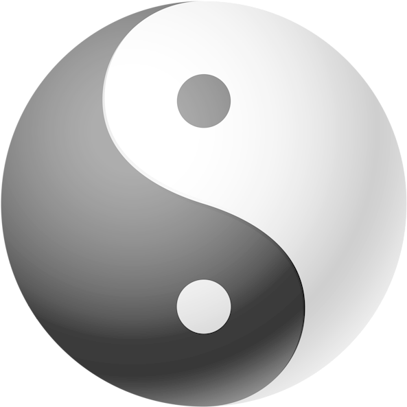 Yin And Yang Clip Art Png Image - Yin Yang Transparent Png (600x600), Png Download