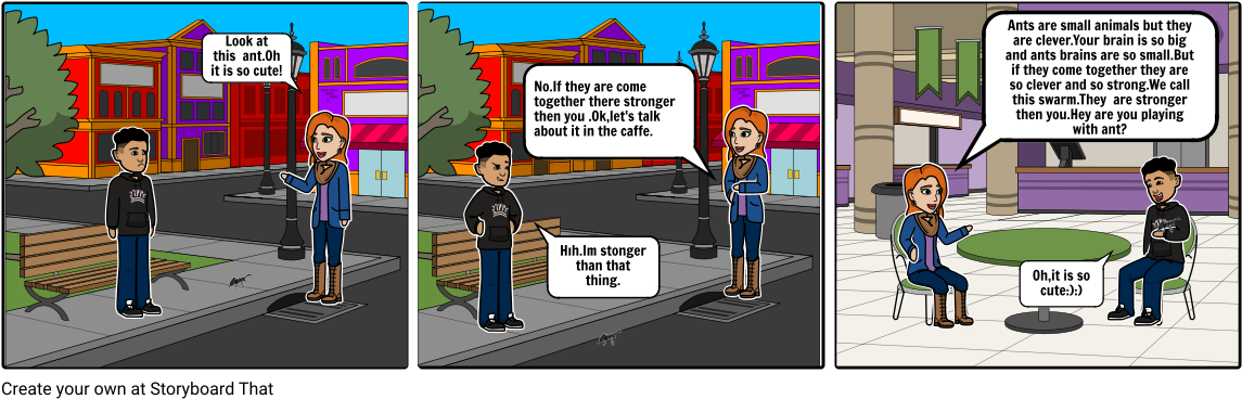 Small Ant Big Ants - Cartoon (1164x385), Png Download