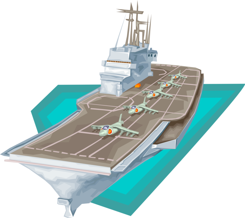 Ship, Aircraft Carrier, Military, Navy Royalty Free - Free Vector Navy Aircraft Carrier (480x433), Png Download