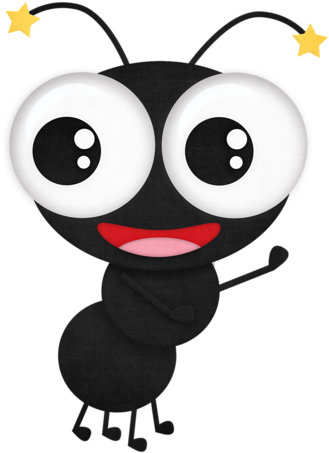 Black Ant Png Bees Pinterest And - Cartoon Big Eyed Bug (348x500), Png Download