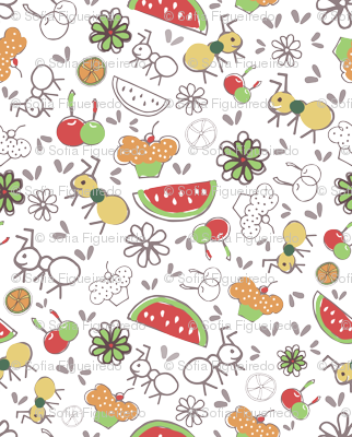 Ants Picnic - Motif (322x400), Png Download