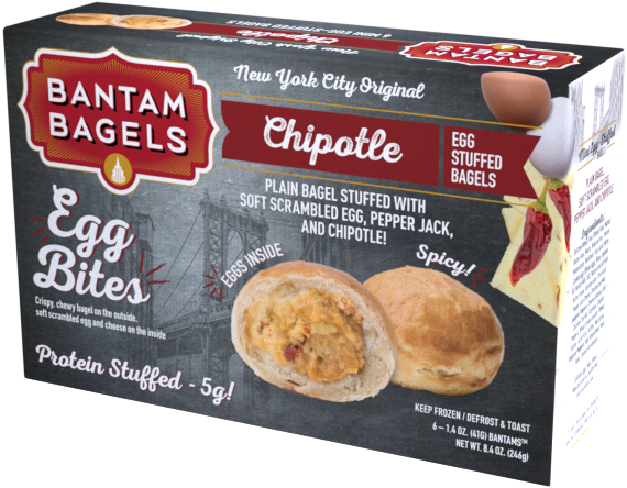 Bantam Bagels Stuffed Bagels, Cinnamon Bun, Mini - (960x540), Png Download