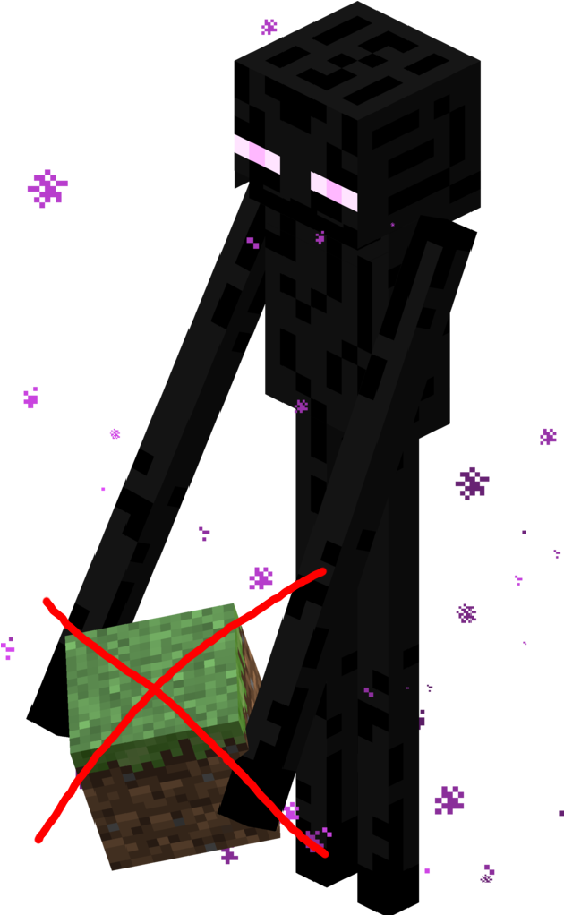 No Enderman Pickup - Minecraft Enderman (1024x1024), Png Download