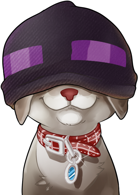 It's Milquetoast Wearing The Enderman Beanie We Got - Cartoon (646x784), Png Download