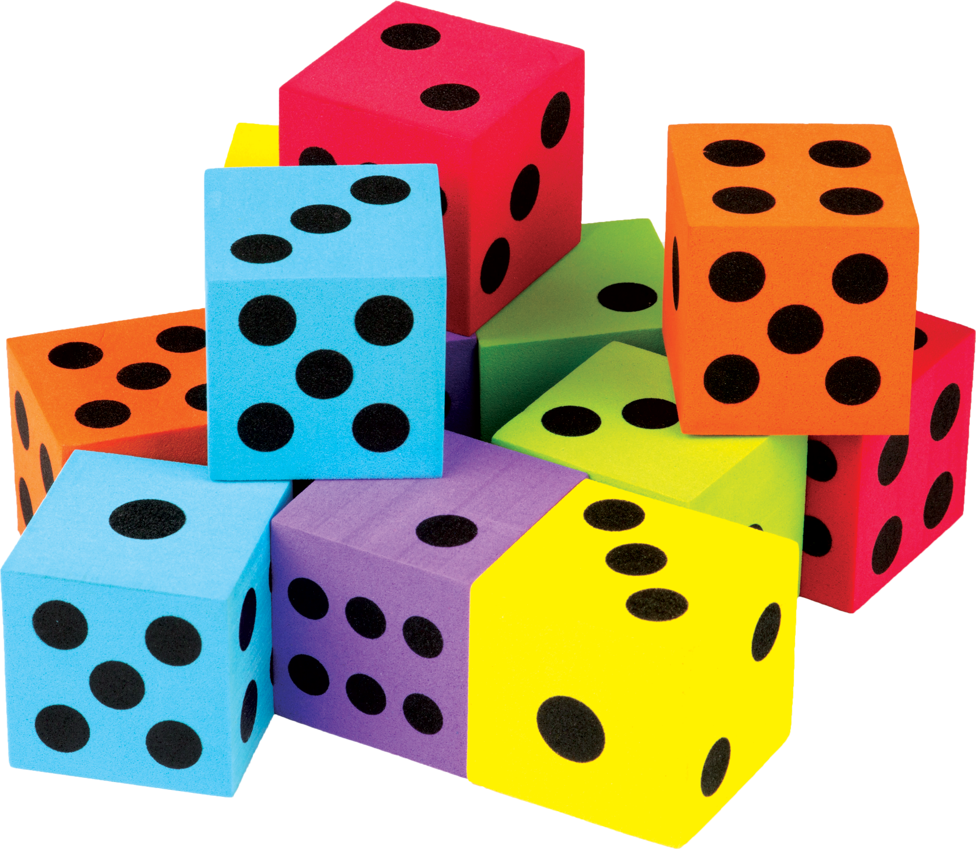 Colorful Large Pack Pinterest Math Learning And - Large Dice (2000x1740), Png Download