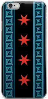 Greek Chicago Flag Iphone Case - Chicago Flag Iphone Case (480x480), Png Download