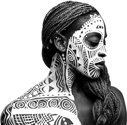 Subscribe Now - African Black And White Art (434x430), Png Download