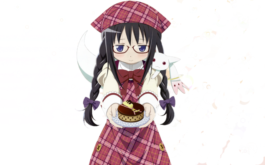 Glasses Madoka Clipart Homura Akemi Madoka Kaname Kyubey - Akemi Homura Happy Birthday (900x563), Png Download