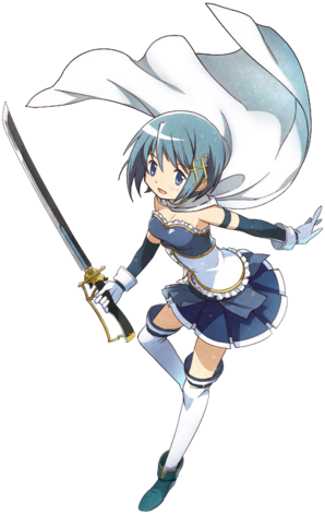 Potk Mm Sayaka Miki Render - Madoka Magica Collaboration (310x479), Png Download