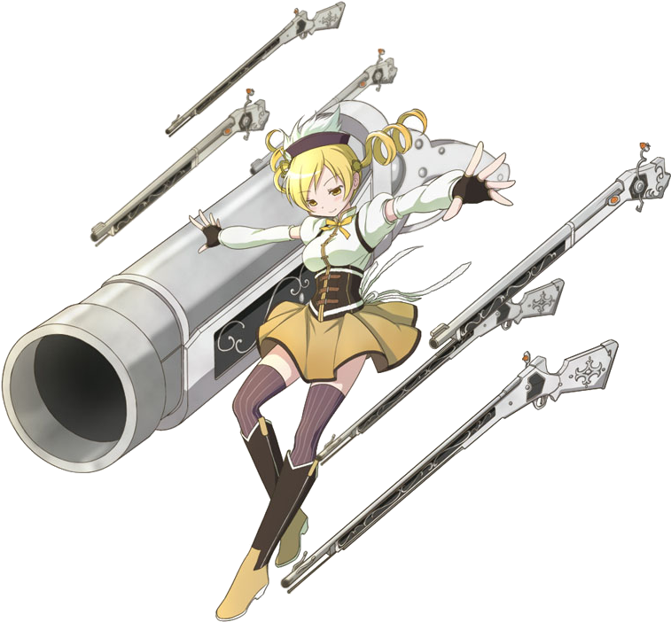 Mami Tomoe Madoka Magica Akemi Homura Kaname Madoka - Madoka Magica Mami Gun (800x800), Png Download
