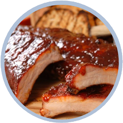Circle-ribs - Barbecue (422x448), Png Download