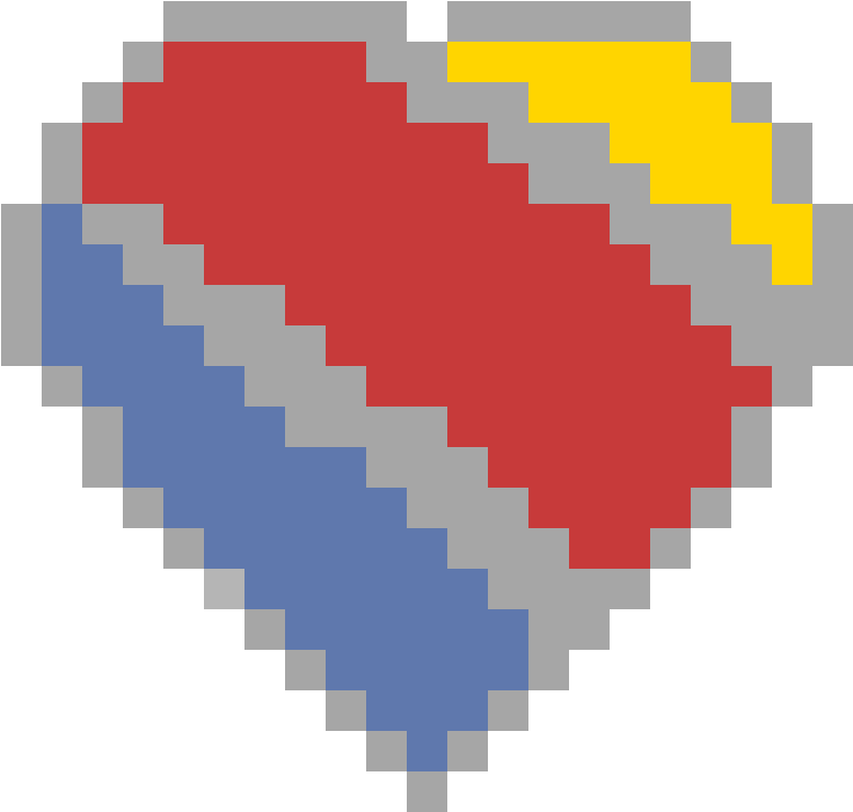 Southwest Airlines Logo - Trans Heart Pixel (1184x1184), Png Download