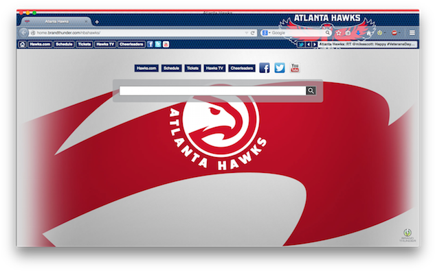 Atlanta Hawks Browser Theme - Atlanta Hawks (640x400), Png Download