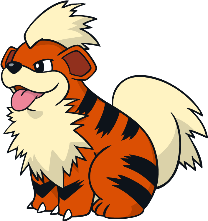 Growlithe Pokemon Character Vector Art - Pokemon Growlithe Png (800x800), Png Download