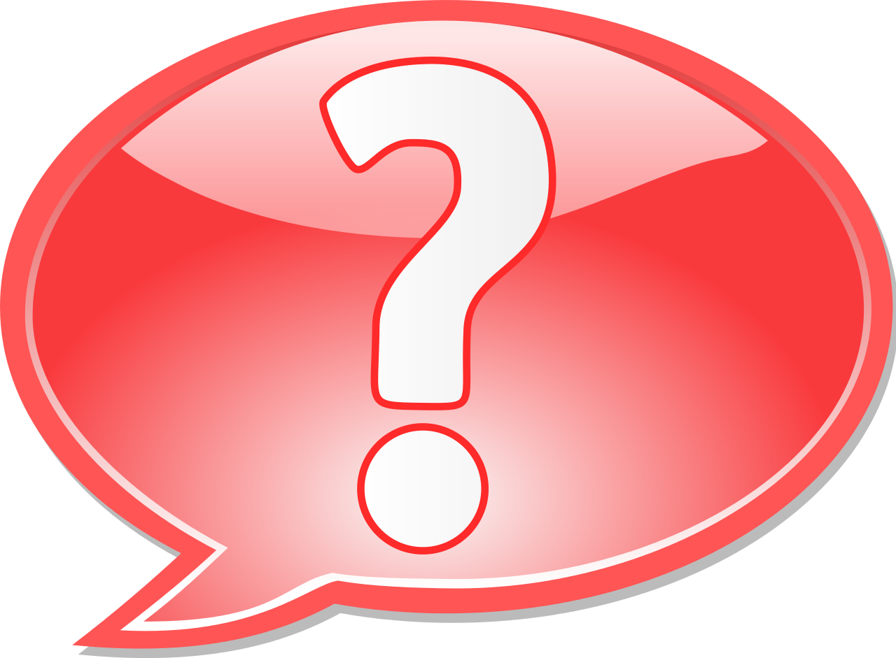 Nuvola Apps Filetypes Red - Speech Bubble With Question Mark (1280x941), Png Download