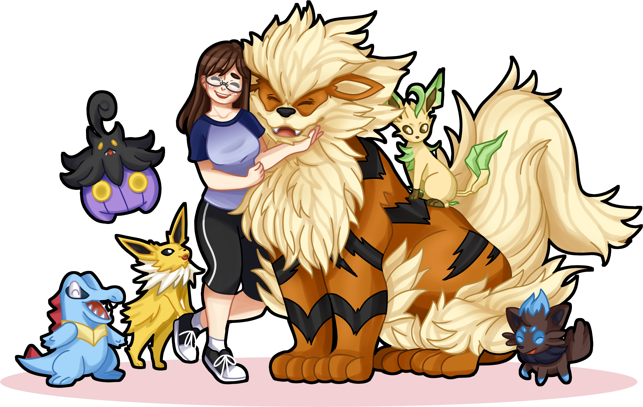 Imagei Finally Perfected Drawing Big Floofball Arcanine - Cartoon (2897x2040), Png Download