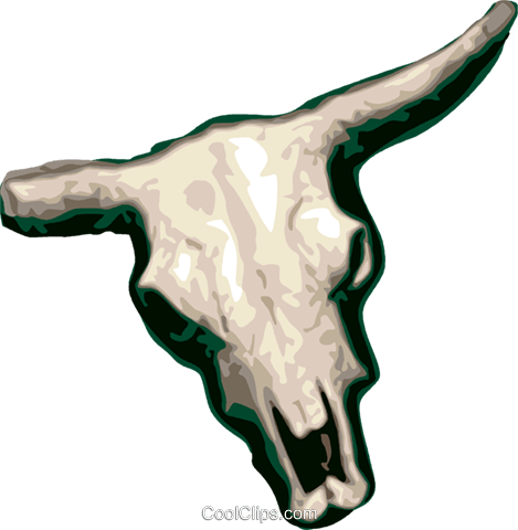 Cow Skull Royalty Free Vector Clip Art Illustration - Clip Art (469x480), Png Download