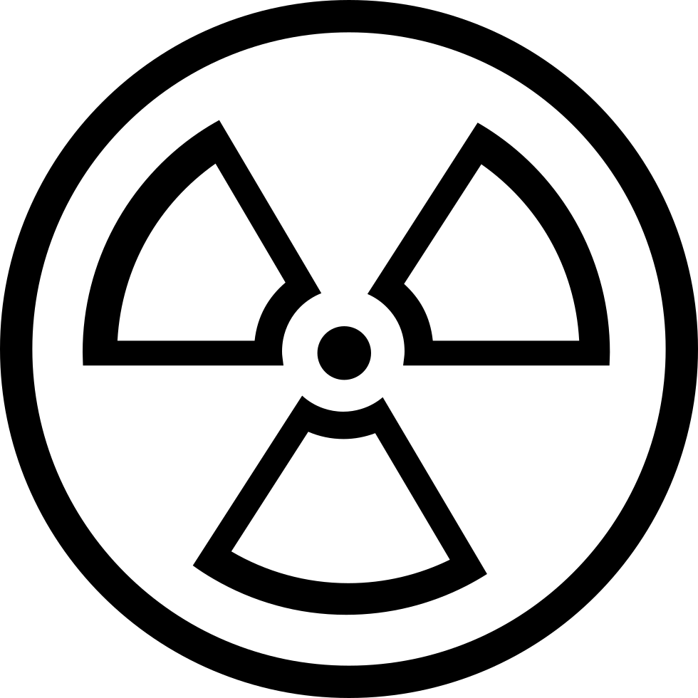 Png File Svg - Radiation Icon White (980x980), Png Download