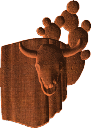 Western Cow Skull Cactus Blanket - Bull (430x430), Png Download