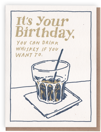 Huckleberry Letterpress Co - Happy Birthday Whiskey Lover (500x500), Png Download