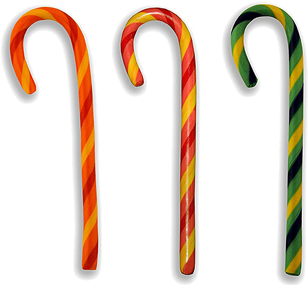 Jelly Belly Cherry, Apple & Orange Gourmet Candy Canes - Jelly Belly Candy Canes Png (500x500), Png Download